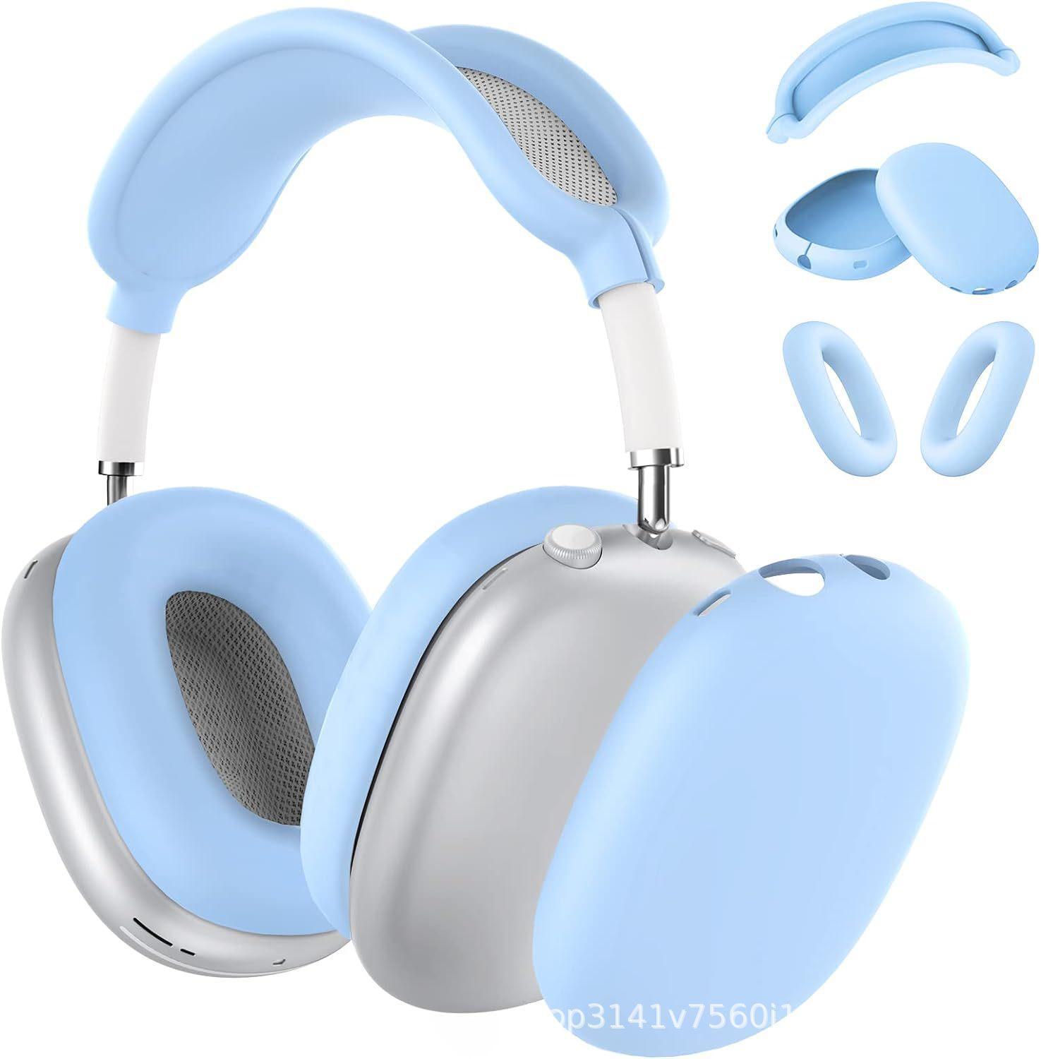 

Силіконовий захисний чохол для AirPods Max: Корпус навушників Bluetooth з кріпленням на голову three piece suit небо синє кольору