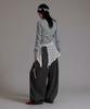 LIKE THE MOST Two-Tuck Longside Overpants_Charcoal