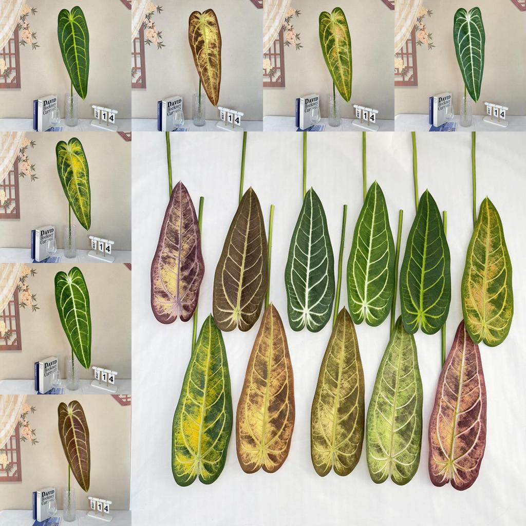 Realistic Tropical Faux Plant Home Decor With Green Leaves For Photography And Wedding Arrangements