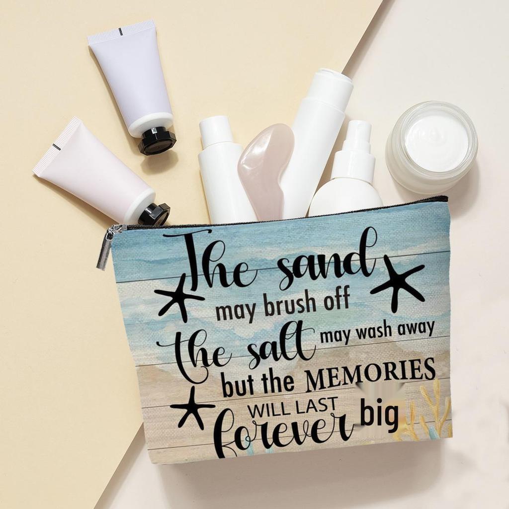 Beach Life Sardine Makeup Bag – Summer Vacation Travel Organizer & Accessories Pouch