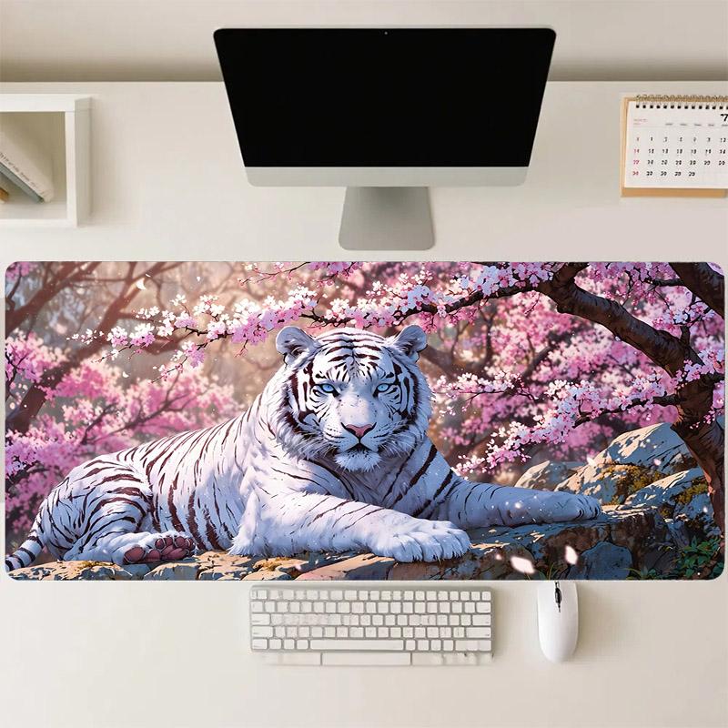 Large Gaming Mouse Pad Non-Slip Desk Mat Home Pc Accessories Pad for Computer Mouse Mat Tiger Set Up Table Mat Extended Pad