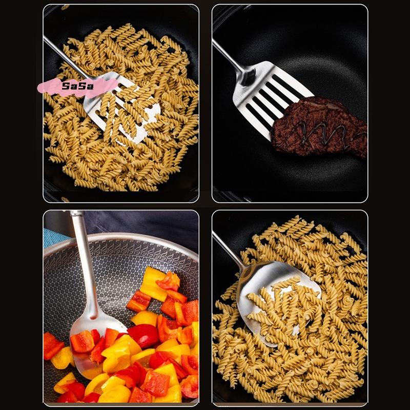4Pcs Stainless Steel Kitchen Utensil Set Shovel Frying Spoon Soup Colander Spatula Kitchen Tools Set