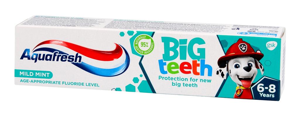 Aquafresh Pasta Do Zębów Big Teeth Dla Dzieci 6-8 Lat Psi Patrol
