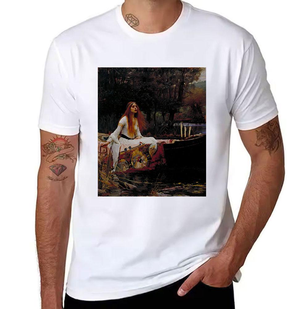 Unisexs Cotton TShirt Dark Anime Style Blue Rose Kanji Print Gothic Aesthetic Casual Tee