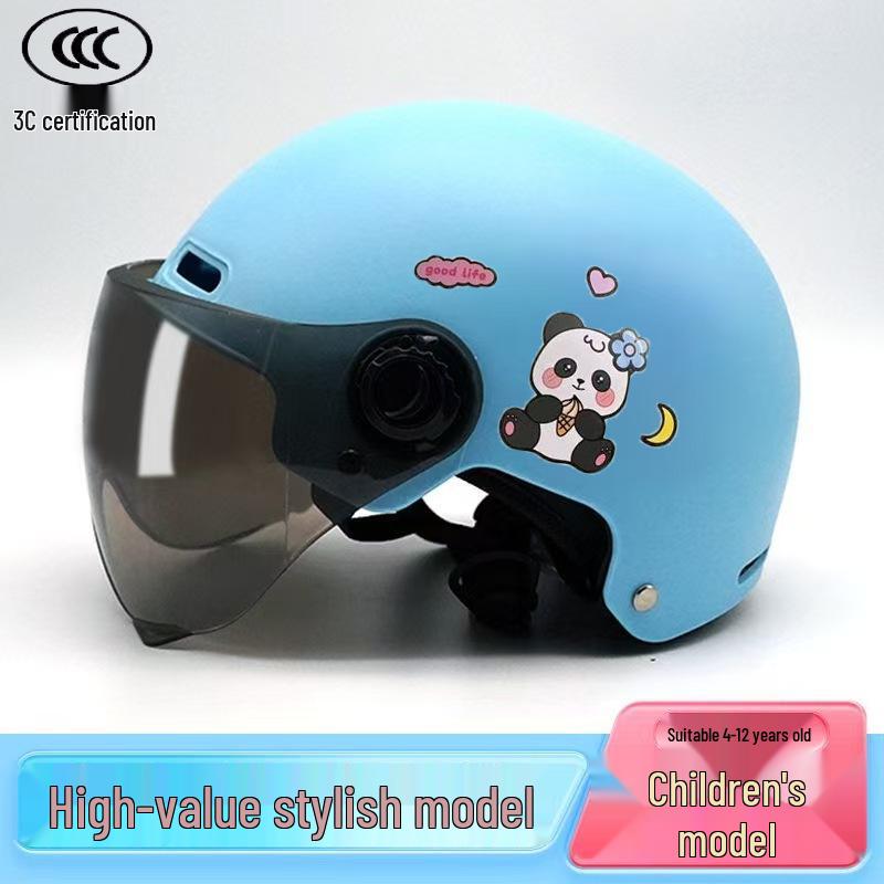 3C Certified Kids' Electric Bike Helmet: Cute, Breathable, Lightweight, Sun-Protective for Boys & Girls