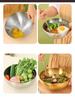 Golden Silver Salad Bowls Large Capacity Stainless Steel Korean Soup Rice Noodle Ramen Bowl Tableware Food Container Utensils