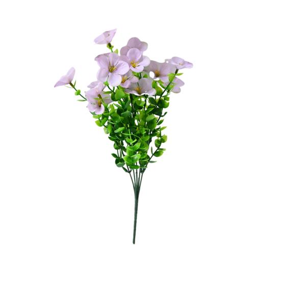 Artificial Flowers for Outdoors UV Resistant Mixed Bundles Fake Wildflower Bouquet Realistic Spring Planter Filler for Hanging Baskets Porch Patio