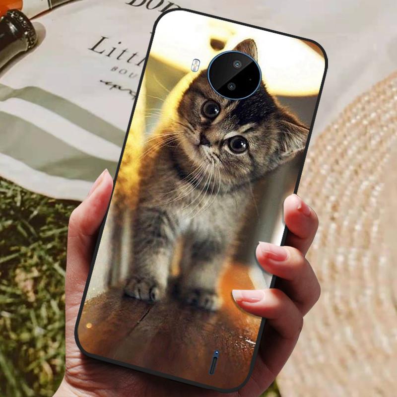 For Nokia C20 Case Soft TPU Silicone Cartoon Back Cover for Nokia C20 Plus Phone Cases TPU Black Bumper for NokiaC20 C 20 Plus