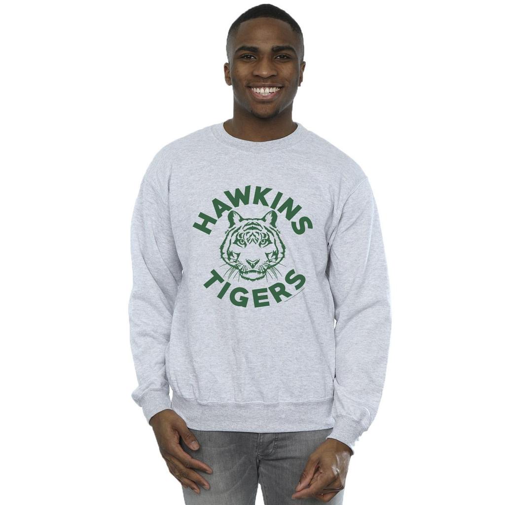 Netflix Mens Stranger Things Hawkins Tigers Sweatshirt