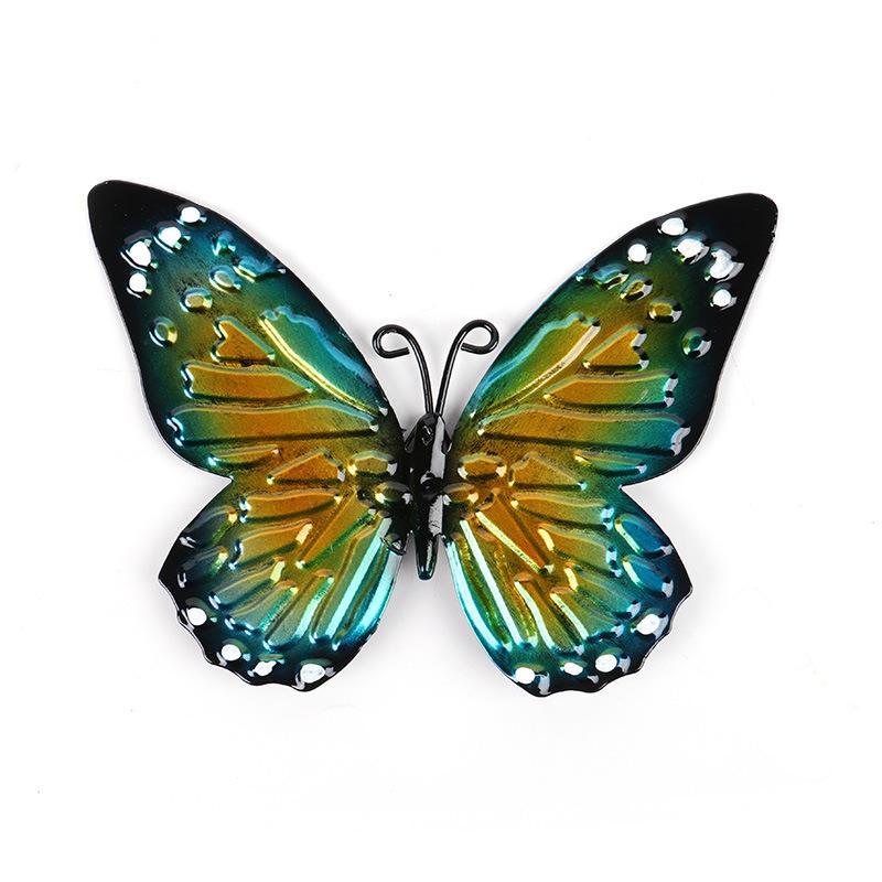 

New 3D Metal Butterfly Decor For Outdoor Garden Decoration Animal Miniatures Statues Artwork Inspirational Sculpture Wall Decor Style 5