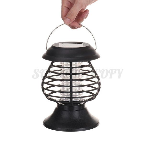 Neue solarbetriebene UV-Nachtlicht-LED-Zapper-Falle, Pest-Moskito-Mörder-Lampe, Fliegenwanze für Indoor/Outdoor-Camping