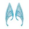 1Pair Elf Ears High Simulation Flexible Pointed Tip Luminous Glitter Cosplay Props Latex Halloween Costume Party Fairy Ears for Festival