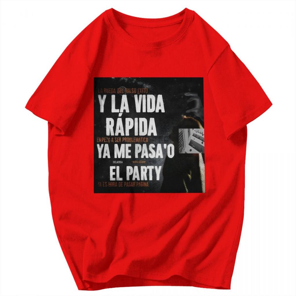 Men T Shirt Rapper Delaossa NUEVA SEASON La Madruga Merch Summer Y2K Graphic Quality Unisex Clothing T Shirts