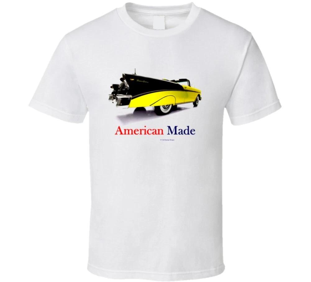 American Made 56 Chevy Convertible Classic Car Gift T Shirt L