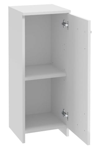 Marlena narrow free-standing bathroom cabinet 79x30 cm, white gloss