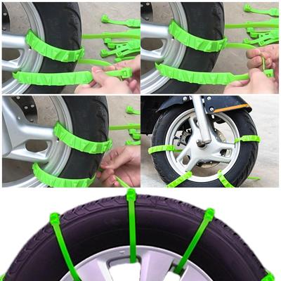 Winter Motorcycle Snow Chains Reusable Motorbike Tire Anti Slip/Skid Tie Winter Emergency Safety Belt Tyre Chain Moto Accessorie
