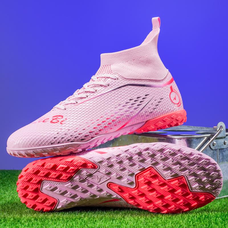 33-46 Men's/Women's Football Boots Rubber Soft Sole Short Nails Artificial Turf Youth Kids Football Shoes