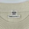 HERMES 23 Stainless Steel Ivory Wool H-Jacquard Crew Neck Long Sleeve Knit Pullover tops 36 IvoryUsed