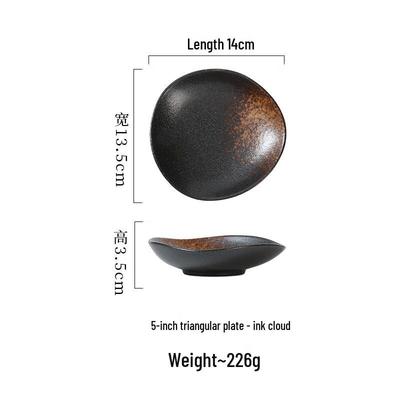 Jingci Ceramic Triangular Dipping Dish Set