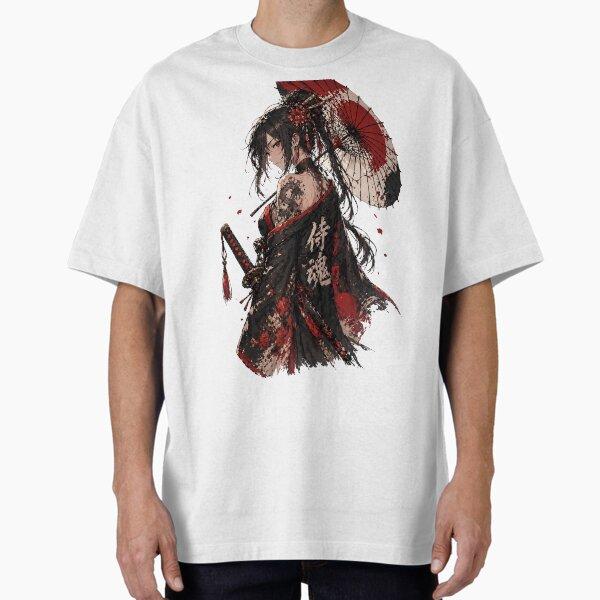 Silent Warrior – Soft Samurai Anime Style Oversized T-Shirt
