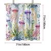 1PC Jellyfish pattern printed shower curtain, waterproof, with 12 hooks, bathroom showers, bathtub, fashionable home use