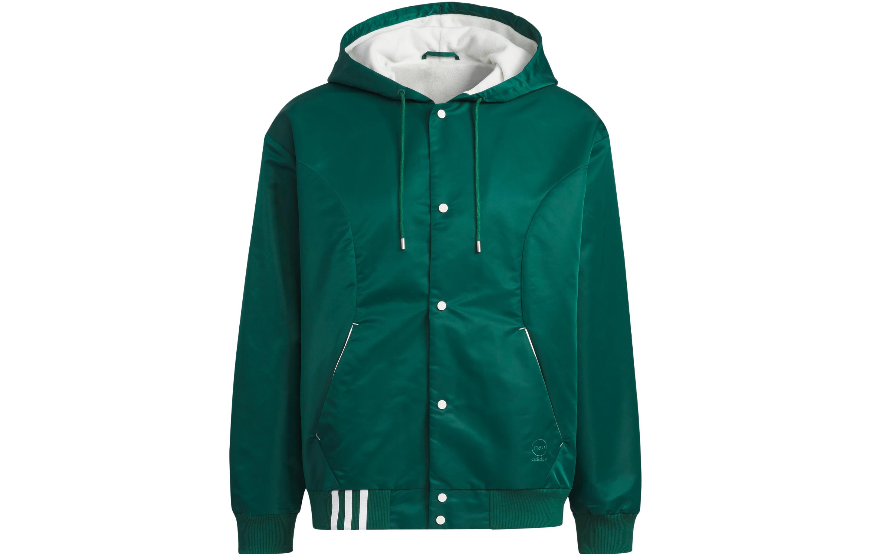 Adidas Neo Velvet feel Coat Unisex Forest Green IK3420 L