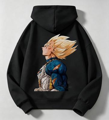 Dragon Ball Z Daha Süper Saiyan Kapüşonlu Çocuk Kapüşonlu Hasarlı Savaş Desenli Erkek ve Kız Genç Kapüşonlu