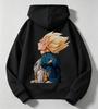 Dragon Ball Z Více Super Saiyan Dětská Mikina s Kapucí Poškozený Bojový Vzor Pro Kluky i Holky Teenagerská Mikina