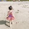 Girls' One-Piece Quick-Dry Swimsuit with Tulle Skirt - Princess Fairy Style for Toddlers and Children