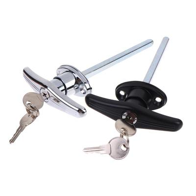 Keyed T-Handle Shed Door Lock Replacement Set 1 Pack with 2 Keys Anti-corrosion for Barn Garage Outdoor Storage