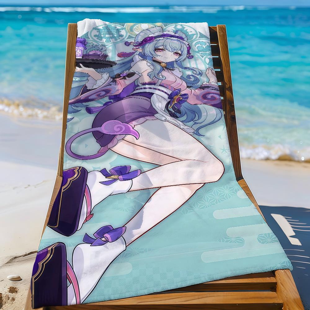 Yumemizuki Mizuki Genshin Impact Towel Sports Quick Dry Travel Camping Gear Sandproof Soft Light Large Beach Towel