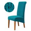 Velvet Chair Cover Stretch Dining Chair Cover Winter Warm Long Back Chair Cover Washable For Kitchen Home Hotel Wedding 1 Pcs