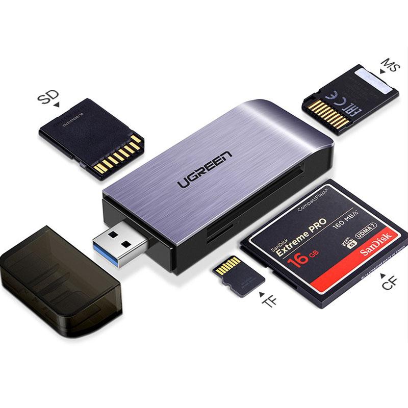All in 1 Multi Card Reader Adapter USB External for SD TF CF Memory Cards Laptop Accessory UGREEN CM180