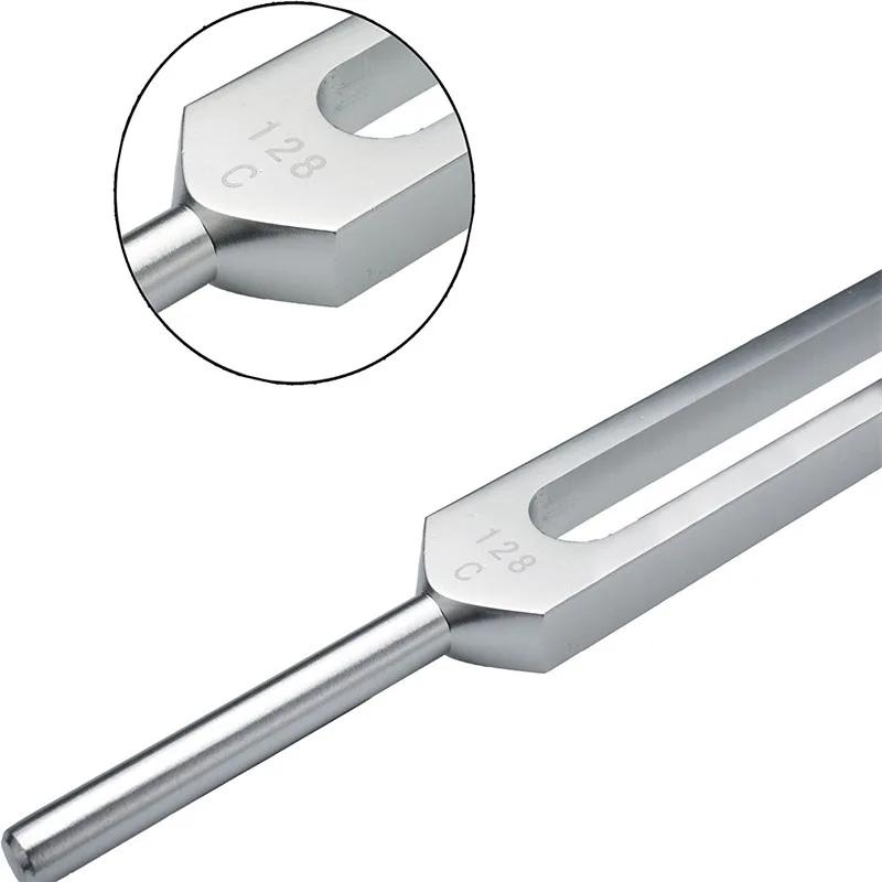 Sada ladicích vidlic 128 Hz Vyvážená bioakustická ladicí vidlice pro léčení čaker, zvukovou terapii, zmírnění stresu