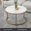 Nordic Minimalist Small Round Coffee Table for Living Room