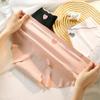 Japanese Wave Edge Heart Ice Silk Mid-Waist Seamless Plus Size Underwear for Women