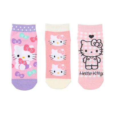 Sneakersocken Größen Hello Kitty Charakter 453251 Kinder (3-Paar-Set), 13-15cm, Design,