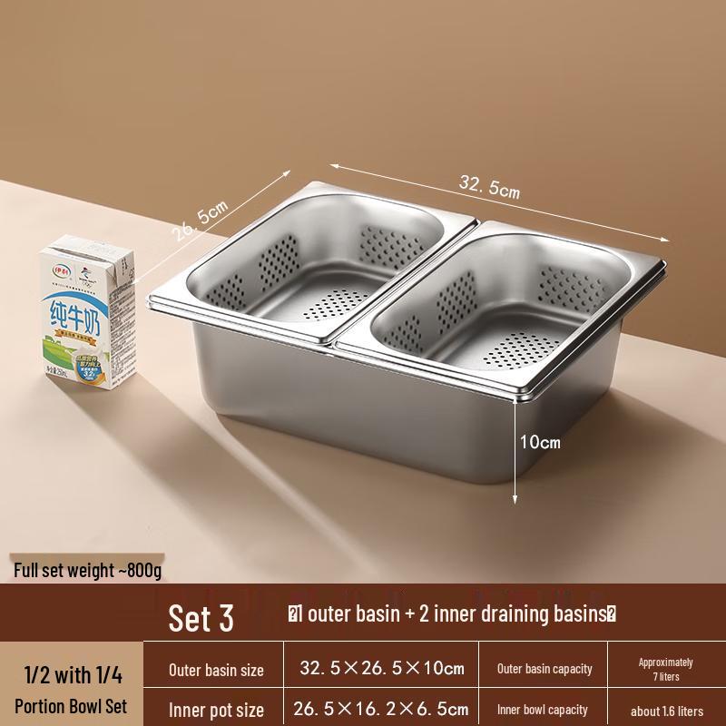 

YunDuo Stainless Steel Portion Pan Set