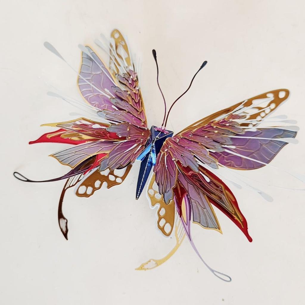 Elegant Metal Butterfly Model Kit Diy Creative Gift For Girlfriend Mother Birthday Home Decoration Relaxing Puzzle Art Craft For