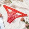Low Waist Men's Lace Thong Transparent T-back Briefs Men Thin Mesh Sheer Panties Role Play