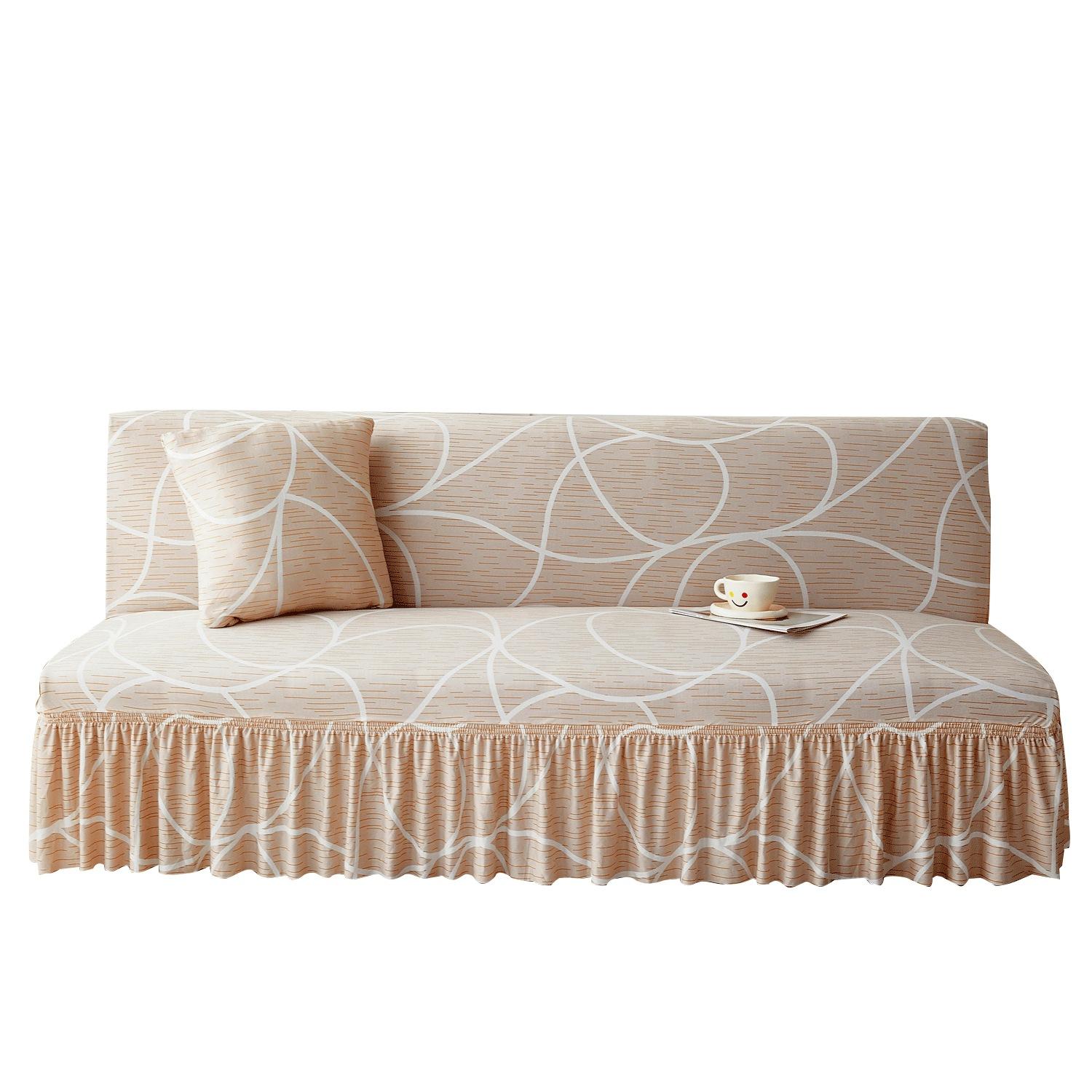 

Простой печатный чехол для дивана-кровати Эластичный Всевключающий Без подлокотников Простой складной чехол для дивана Универсальный Small (without handrails) 120-150cm