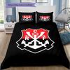 CRF Club Crest Shield Black Background Print 3 Pieces Duvet Cover Set Brazil Soccer Fan Bedding Bedroom Home Decor Without Pillow Core Comforter