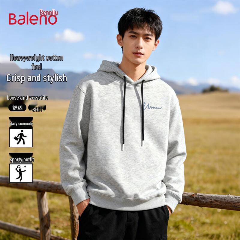 Baleno Men's Loose Fit Hooded Sweatshirt