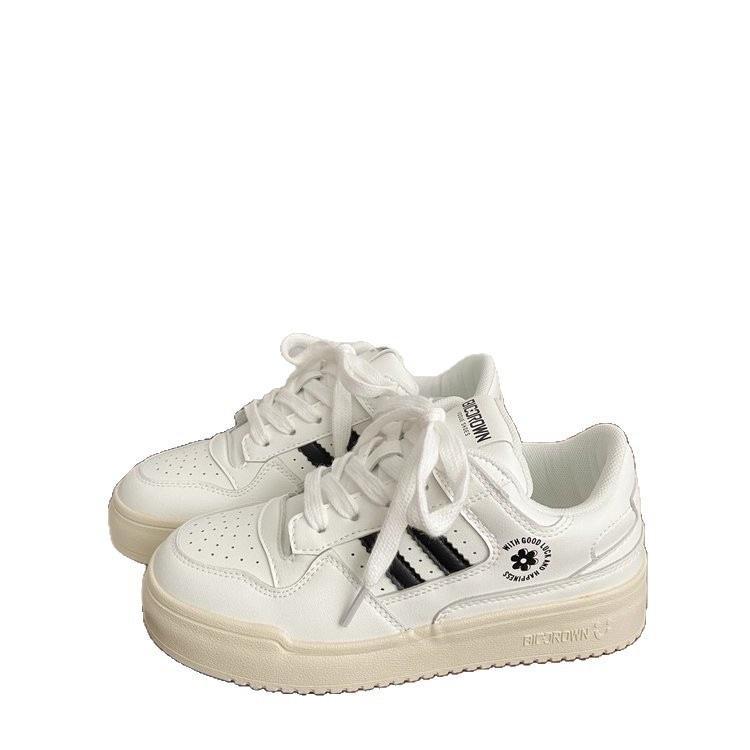 Hong Kong Style Little White Shoes Women's 2025 Autumn New Versatile Niche Design Versatile Platform Student Sports and Leisure Shoes