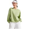 Li Ning Fitness Series Rundhals-Pullover Buchstaben Langarm-Sweatshirt Damen Sweatshirt Fresh-Moosgrün AWDV068-7