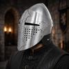 Handmade Steel Crusader Knight Helmet, Medieval Wearable Armor, LARP Cosplay Armory