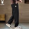 PLAYBOY Men's Casual Loose Straight-Leg Cargo Pants