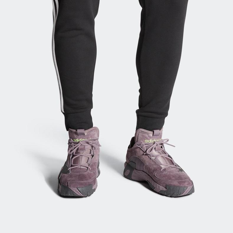 Adidas Originals Streetball Comfortable Versatile Non-Slip Durable Low-Top Basketball Shoes Men Sneakers Purple EF6981