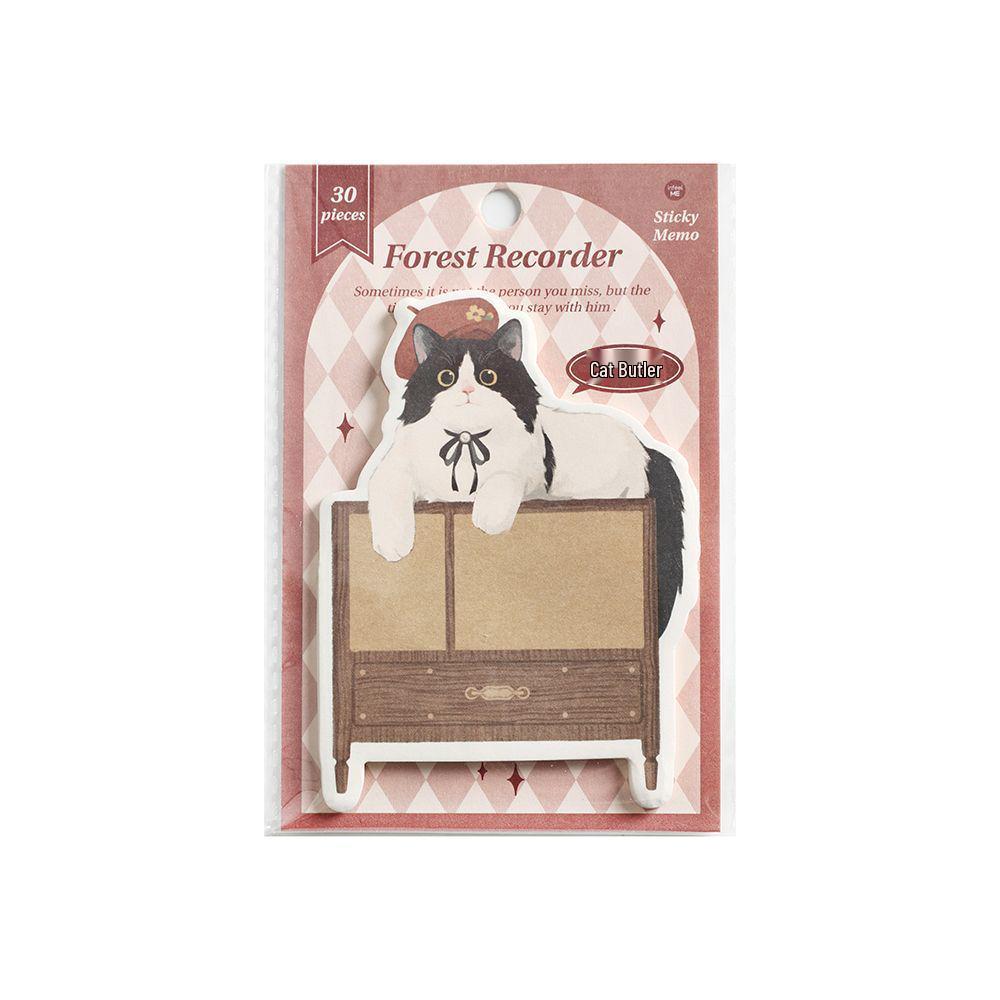 Infeel.Me Cute Forest Recorder Sticky Notes - Cartoon Check-in Planner for Students