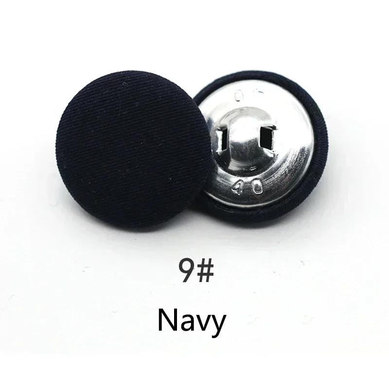 20Pcs Meetee 11-30mm Round Cloth Covered Button Decorative Shank Buttons for Suit Coat Dress Clothes Sewing Buckle Accessories